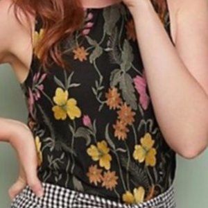 Anthropologie Meadow Rue Embroidered Tank Top